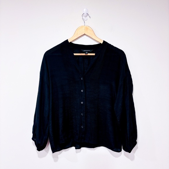 BANANA REPUBLIC Black semi-sheer blouse - Picture 1 of 8